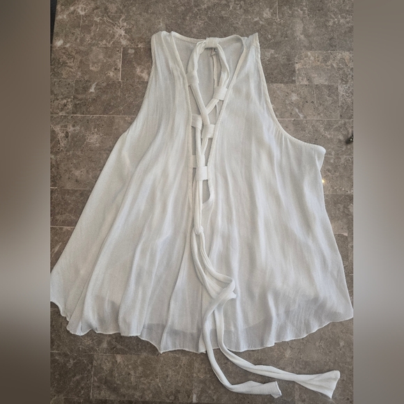 Free People Here with Me Lace Top In White Sz XS - Picture 3 of 3
